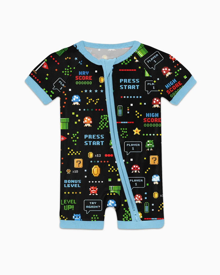 Pixel Game Lover Matching Bamboo Shorty Zippy