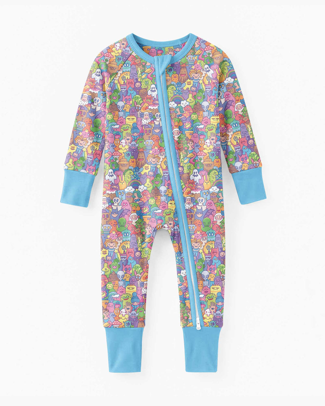 Doodle Characters Pastel Bamboo Convertible Zippy