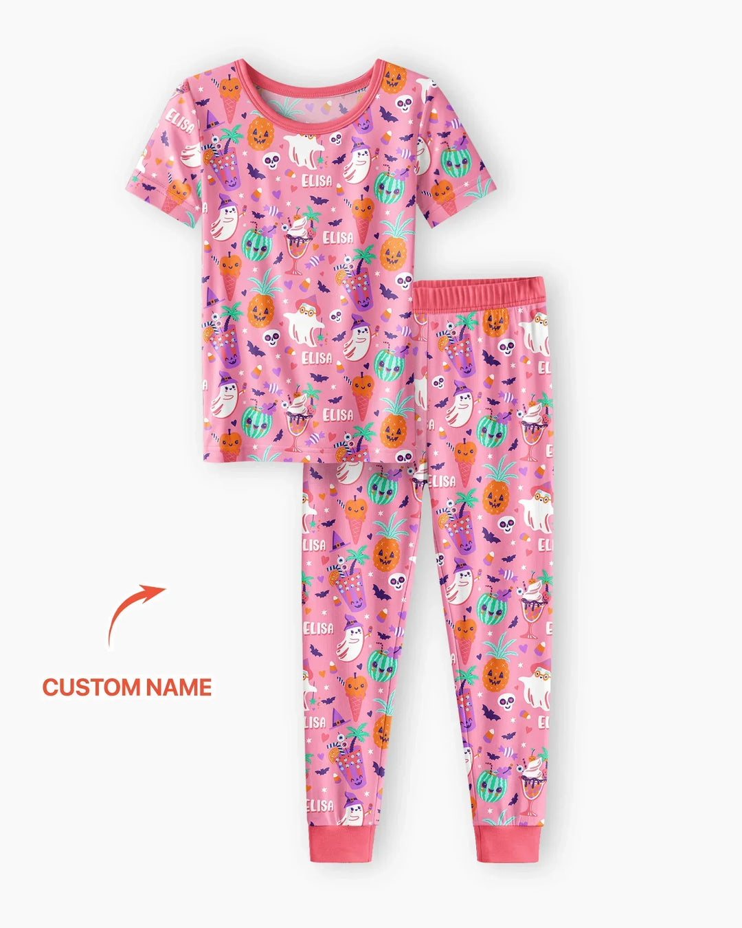Summerween Doodles Bamboo Two Piece Short Sleeve Pajama Set