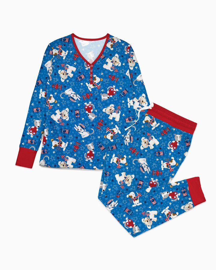 Red, White & Woof Family Matching Bamboo Women Pajama Set