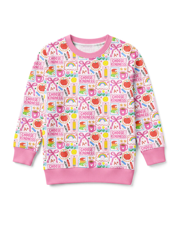 Kindness School Girl Bamboo Crewneck Sweatshirt