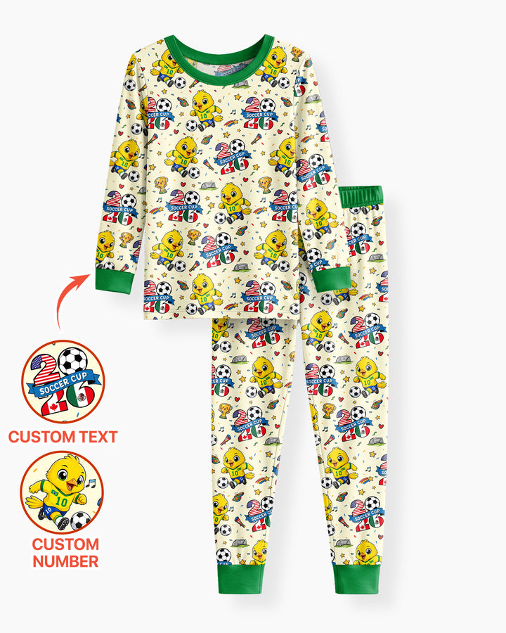 We Are The Champions Soccer Cup 2026 Bamboo Two Piece Long Sleeve Pajama Set