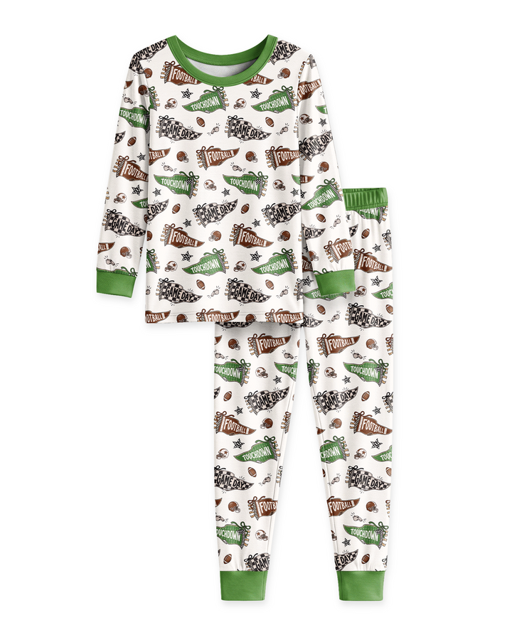 Touchdown Season Bamboo Two Piece Long Sleeve Pajama Set