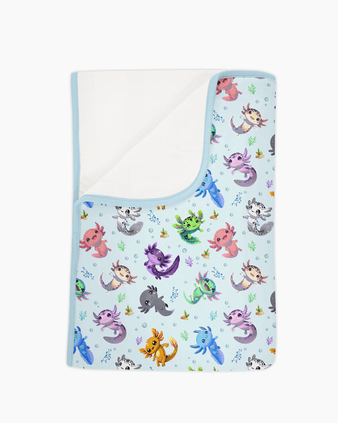 I Love You Axolotl Bamboo Blanket