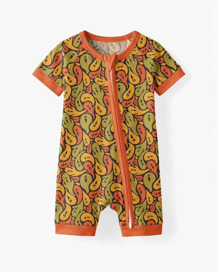 Retro Haunts & Happy Boos Bamboo Shorty Zippy