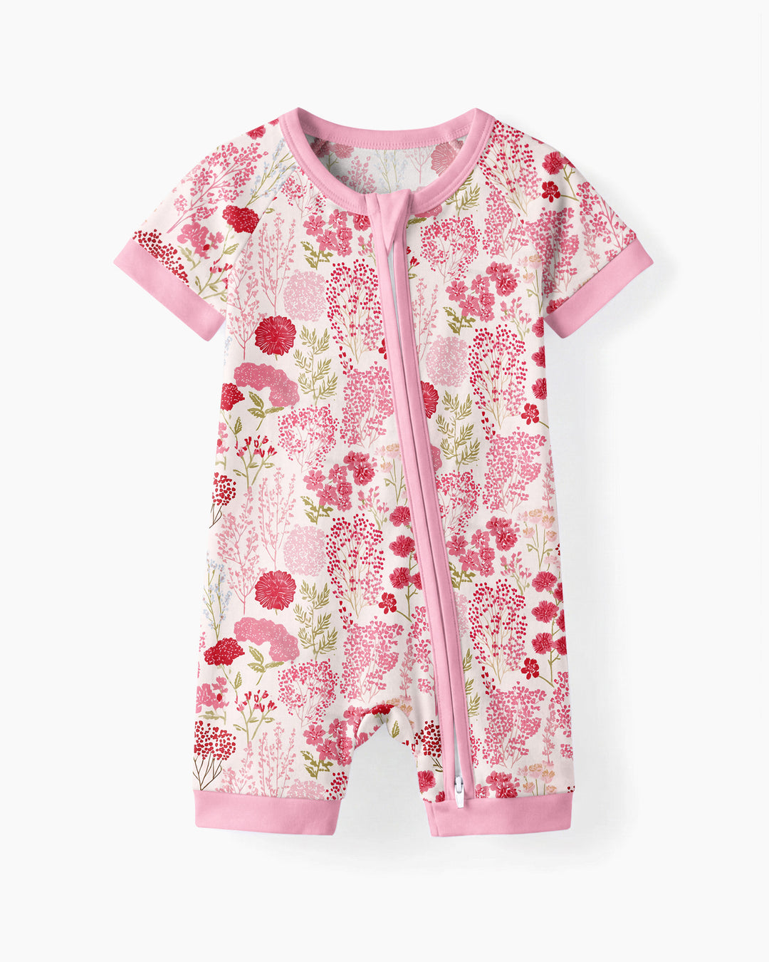 Blushing Wildflowers Bamboo Shorty Zippy