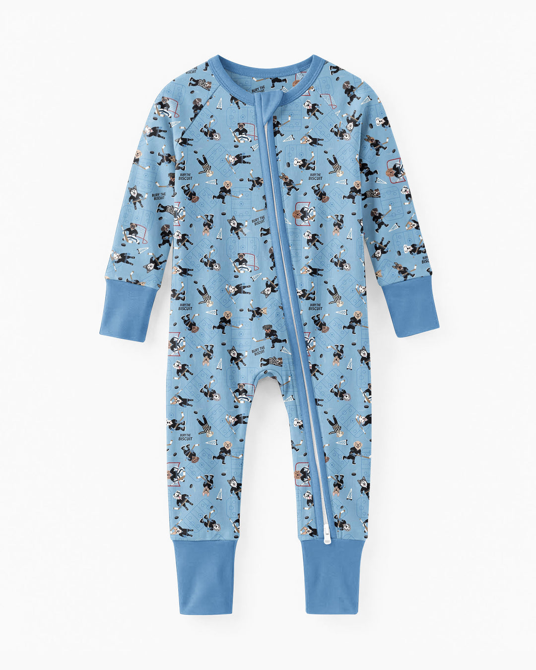 Hockey Dogs - Blue and Black Bamboo Convertible Zippy