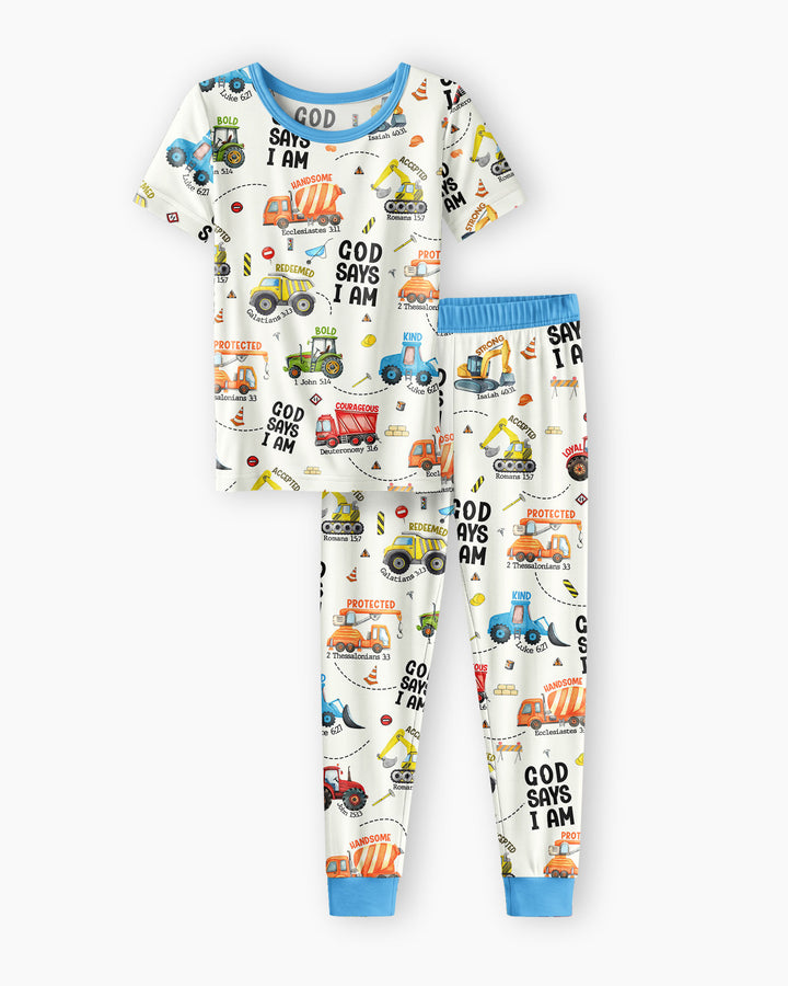 God Says I Am Bamboo Two Piece Short Sleeve Pyjamas Set