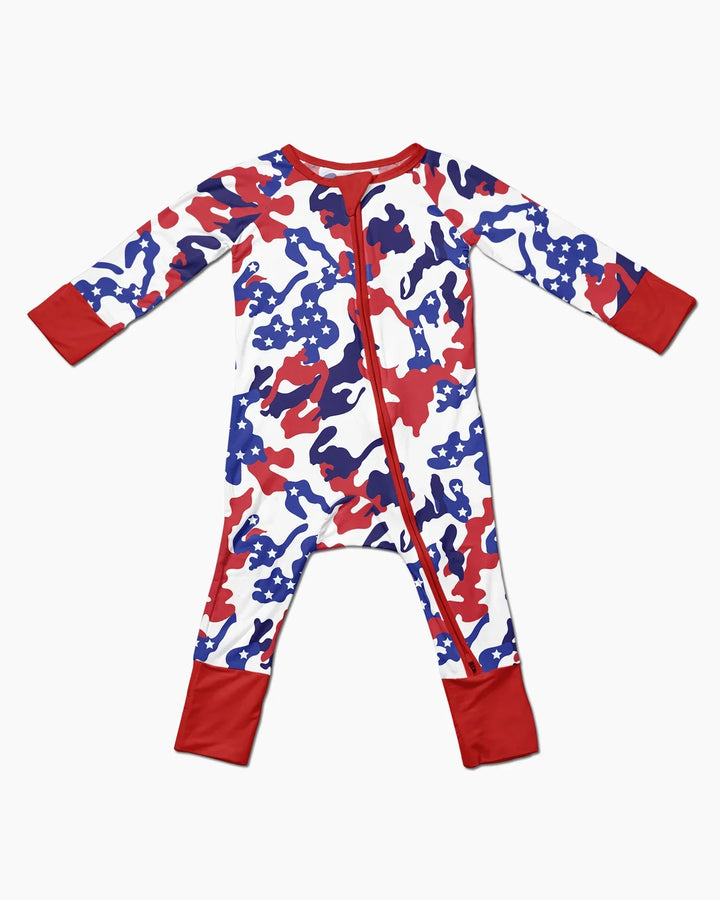 Patriot Camo Daddy & Me Matching Bamboo Convertible Zippy