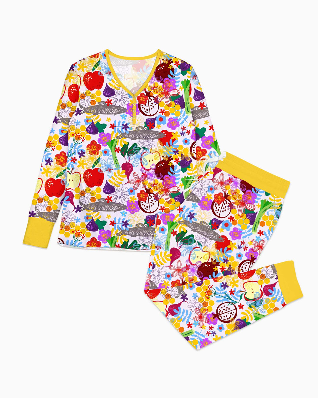 Happy Rosh Hashanah Bamboo Women Pajama Set