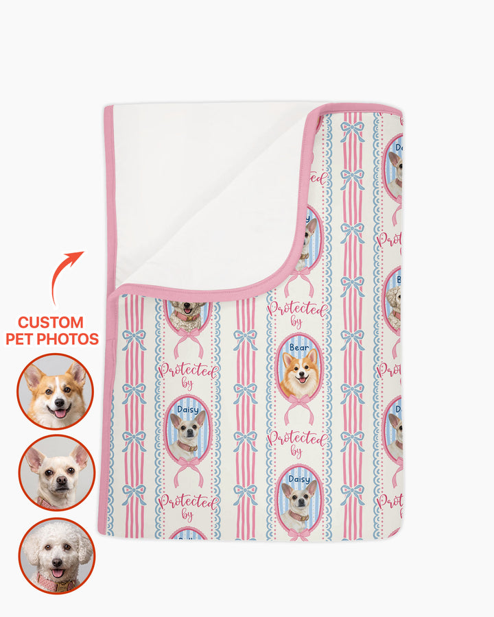 Custom Coquette Pet Photo Little Protector Bamboo Blanket