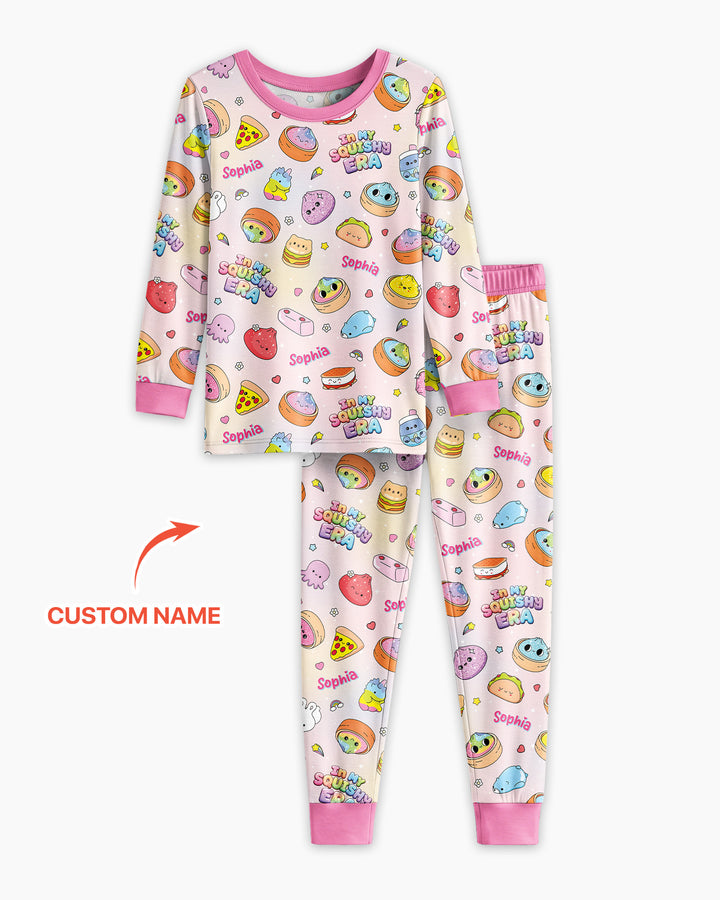 Custom Name In My Squishy Era Bamboo Two Piece Long Sleeve Pajama Set