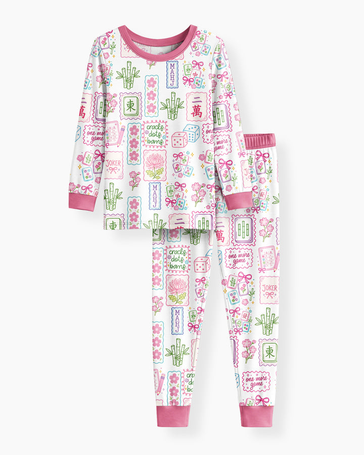 Cracks, Dots & Bams Mommy & Me Matching Bamboo Two Piece Long Sleeve Pajama Set