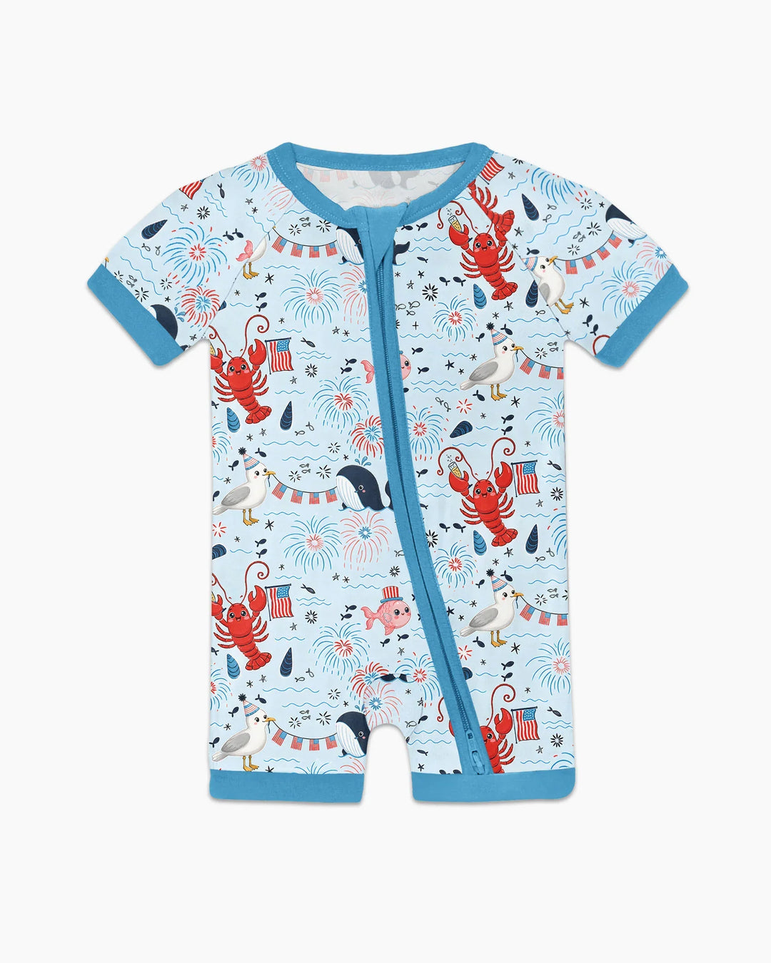 Celebrate 4th of July Family Matching Bamboo Shorty Zippy