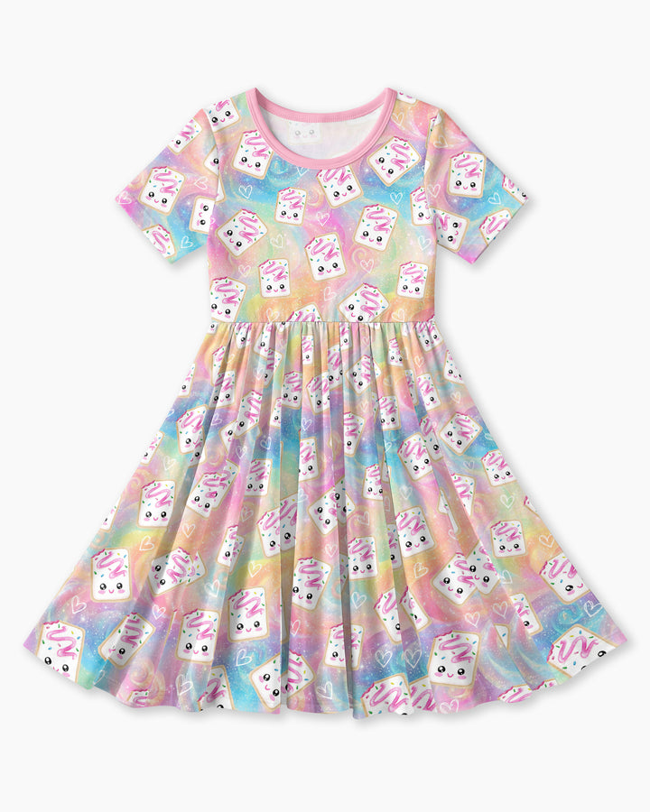 Kawaii Sprinkle Pastry Bamboo Twirl Dress