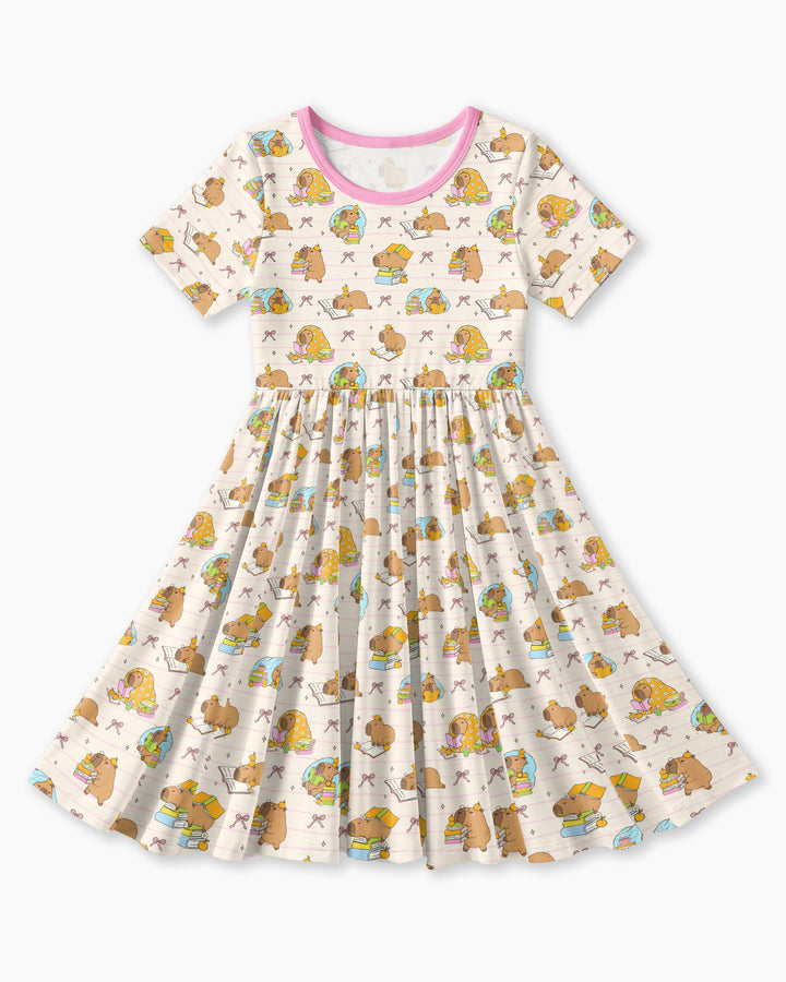 Sweet Study Capy Bamboo Twirl Dress