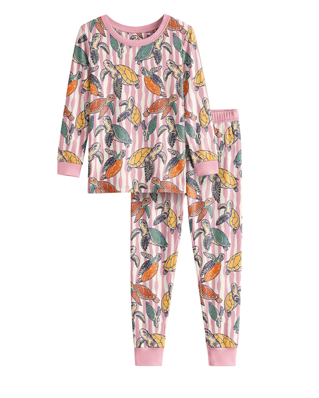 Turtle Bay Family Matching Bamboo Two Piece Long Sleeve Pajama Set