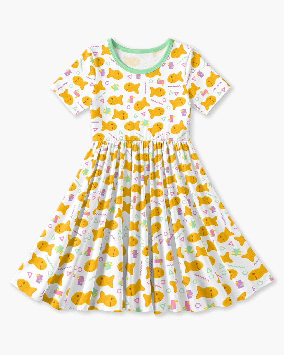 Cheesy Fishies Family Matching Bamboo Twirl Dress