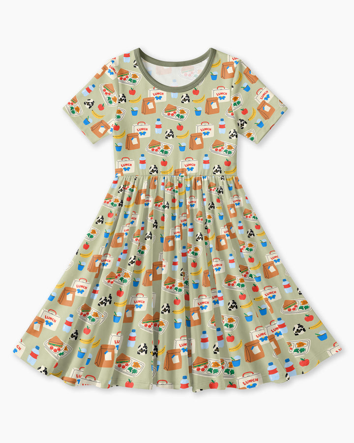 Happy School Lunch Bamboo Twirl Dress