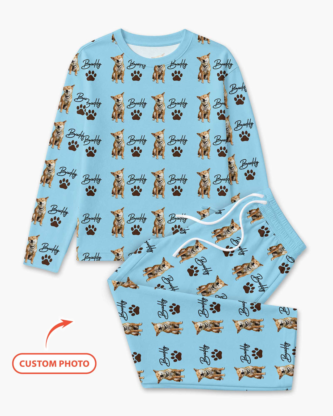 Personalized Pet Portrait Bamboo Men's Pajama Set
