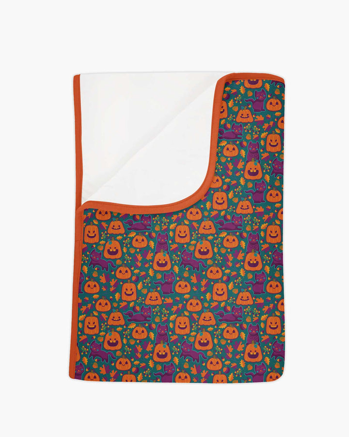 Cats and Pumpkins Bamboo Blanket