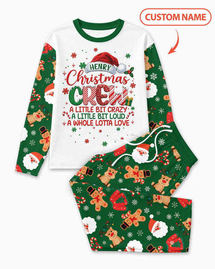 Personalized Christmas Crew Family Matching Bamboo Men's Pajama Set