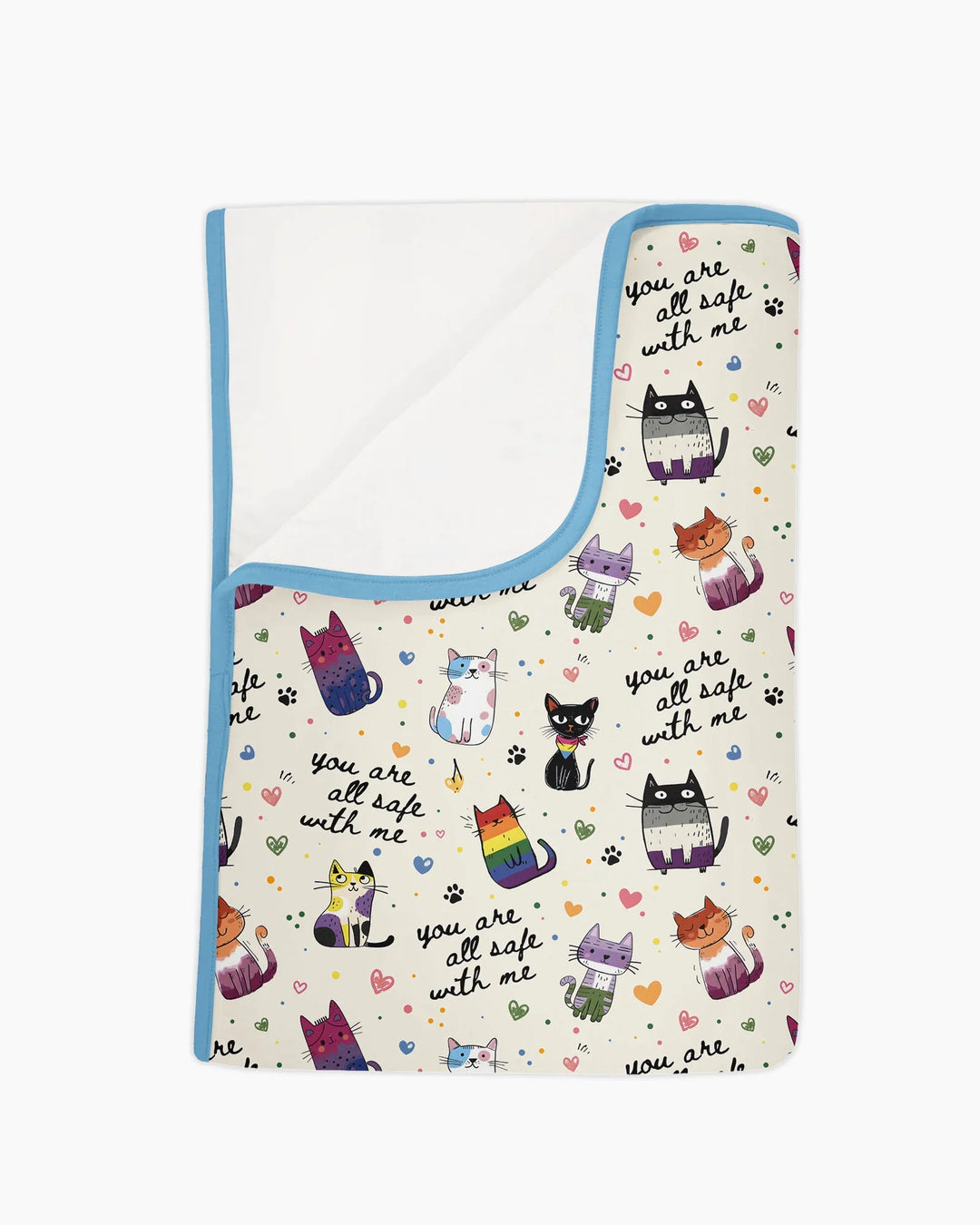 Loved & Safe Kitties Family Matching Bamboo Blanket