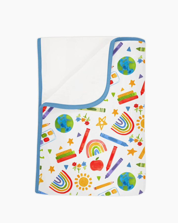 School Scribbles Bamboo Blanket
