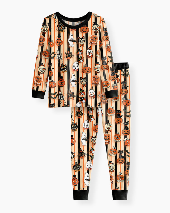 Vintage Halloween Bamboo Two Piece Long Sleeve Pajama Set