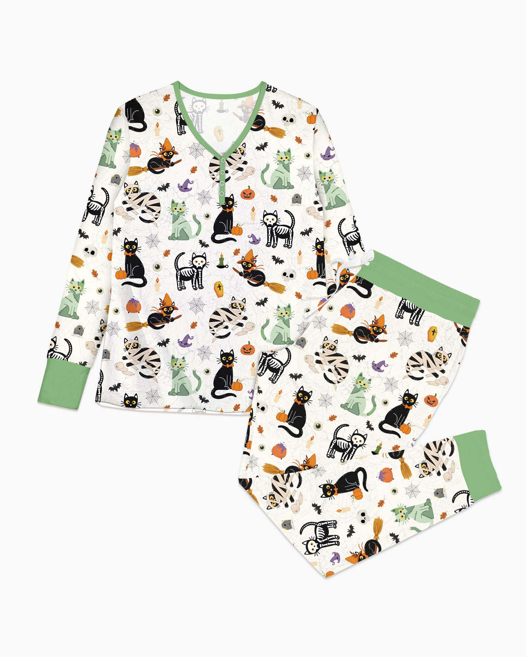 Spooky Cat Squad Bamboo Women Pajama Set