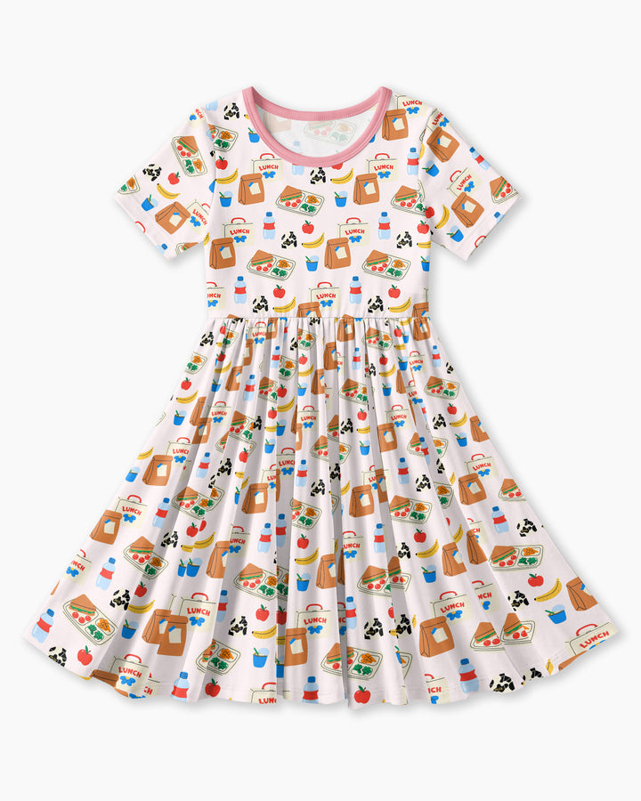 Happy School Lunch Bamboo Twirl Dress
