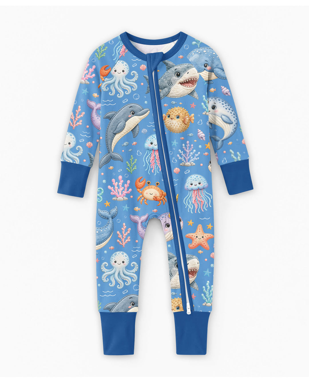 Cute Ocean Animals Bamboo Convertible Zippy