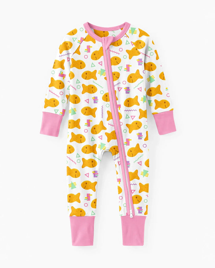 Cheesy Fishies Family Matching Bamboo Convertible Zippy