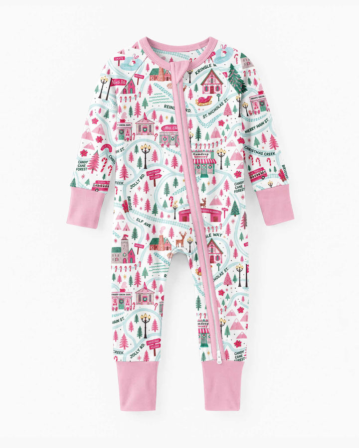 Whimsical North Pole Map Bamboo Convertible Zippy
