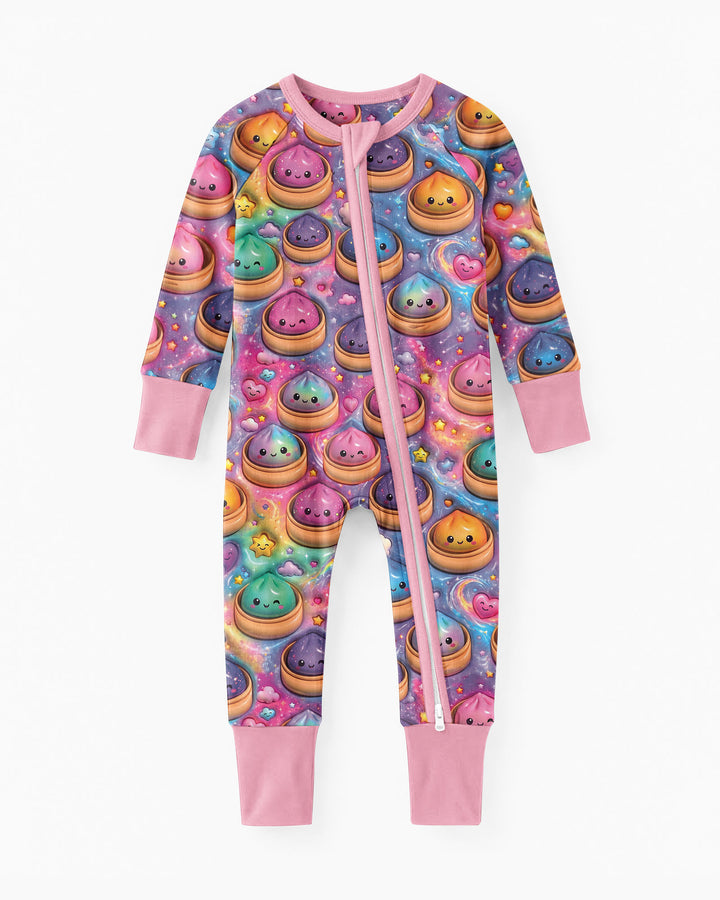 Kawaii Glitter Dumpling Bamboo Convertible Zippy