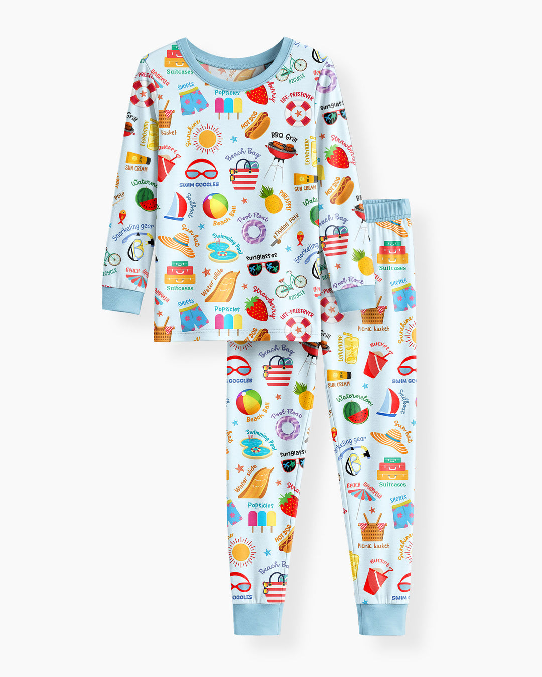 Love Summer Bamboo Two Piece Long Sleeve Pajama Set