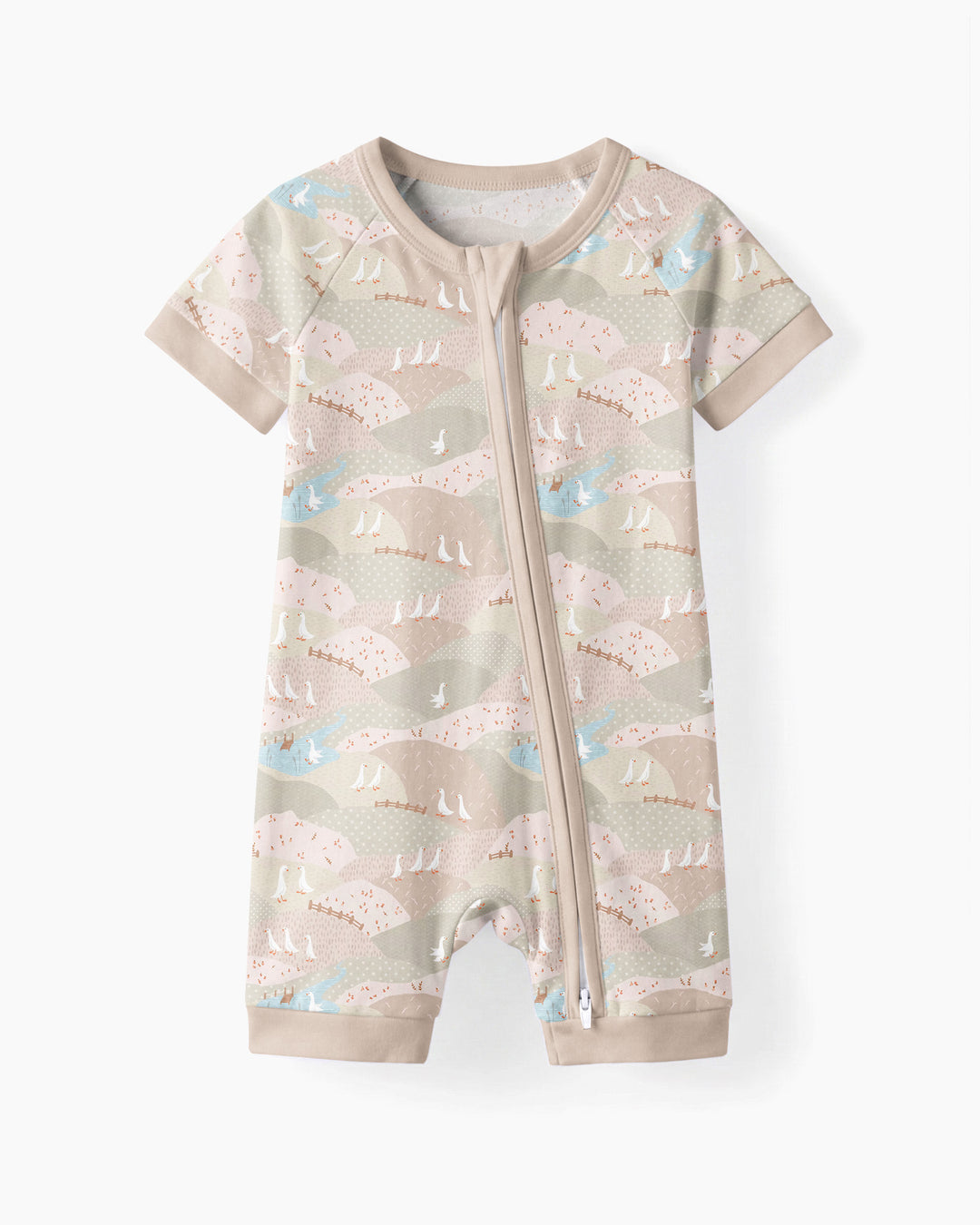 Wandering Geese Family Matching Bamboo Shorty Zippy