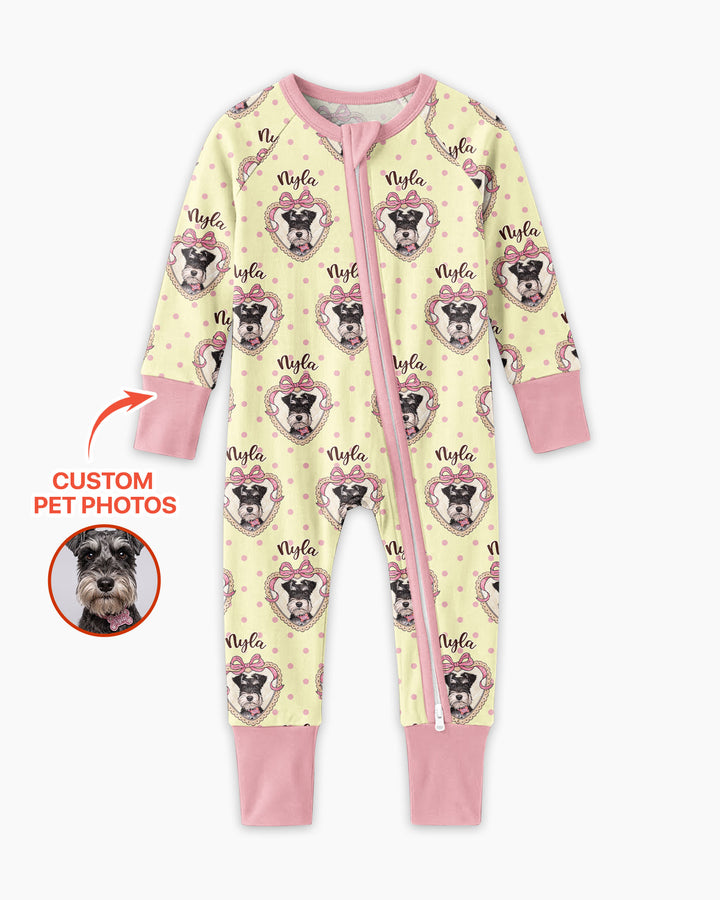 Custom Pet Photo Sweetheart Cameo Bamboo Convertible Zippy