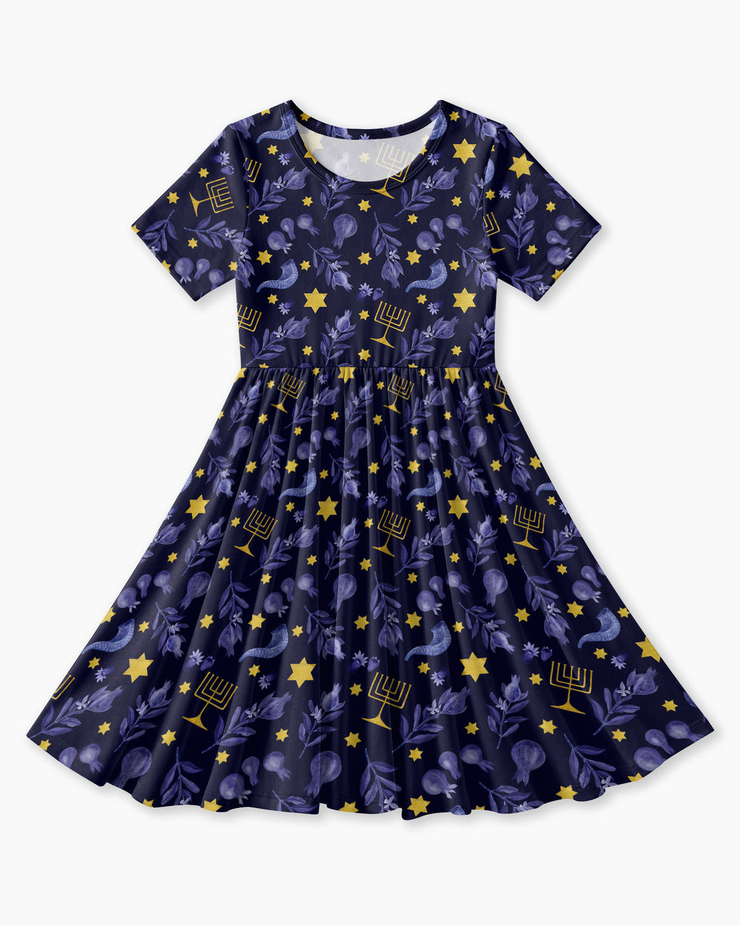 Rosh Hashanah Night Family Matching Bamboo Twirl Dress