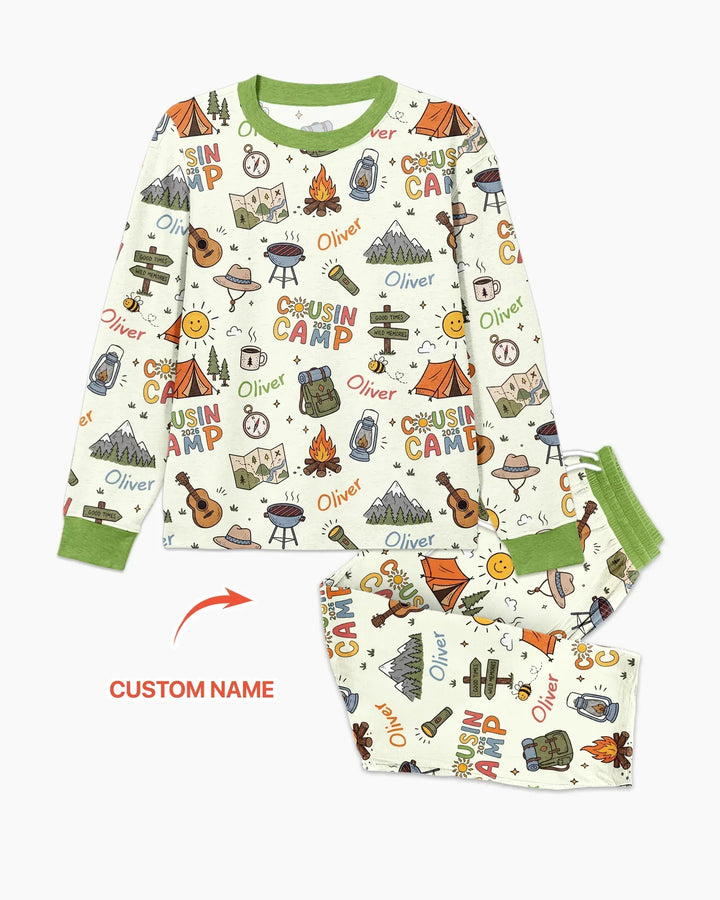 Custom Name Cousin Camp 2026 Bamboo Men's Pajama Set