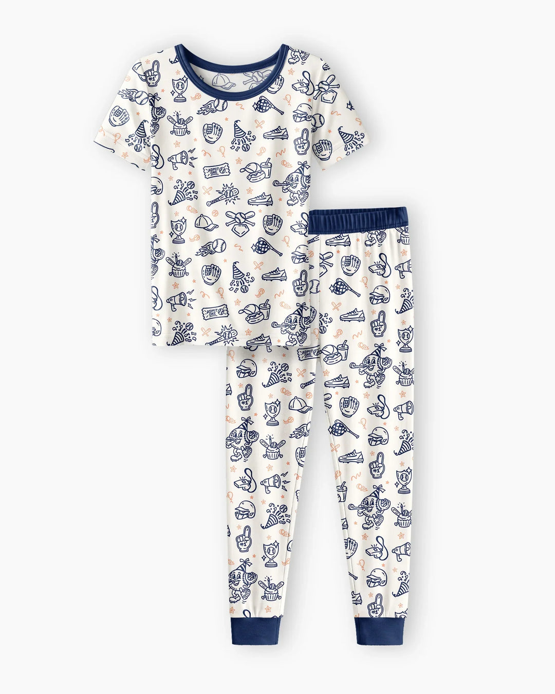 Ballpark Bash Bamboo Two Piece Short Sleeve Pajama Set