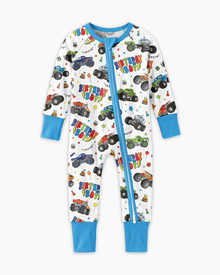 Monster Truck Birthday Boy Bamboo Convertible Zippy