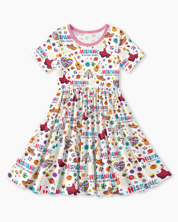 Fiesta Hispanic Heritage Month Bamboo Twirl Dress