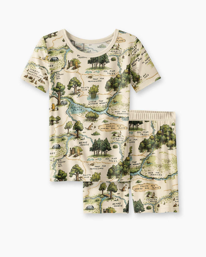 Template Bamboo Two Piece Short Sleeve Shorts Pyjamas Set