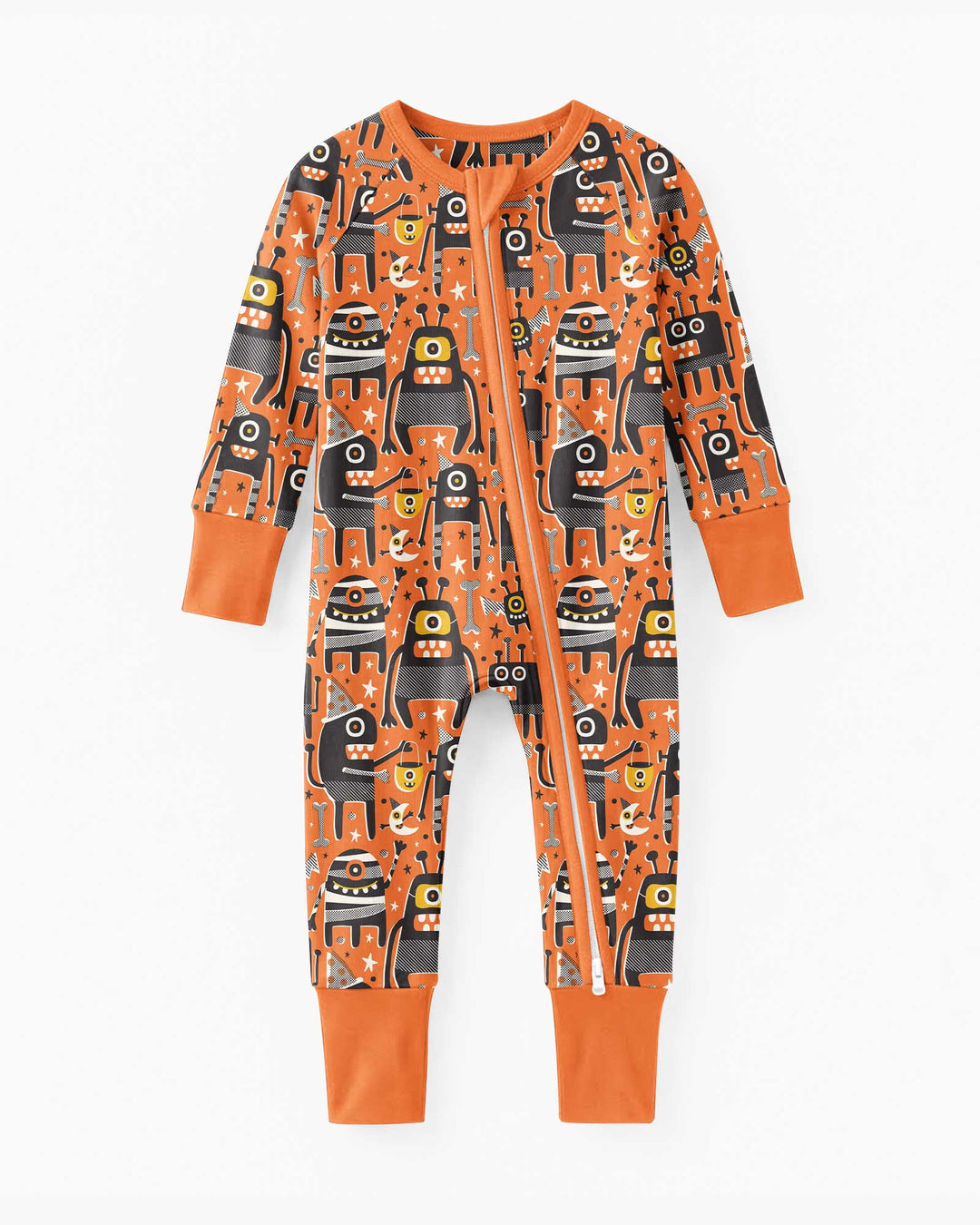Mid Century Halloween Monster Toss Bamboo Convertible Zippy