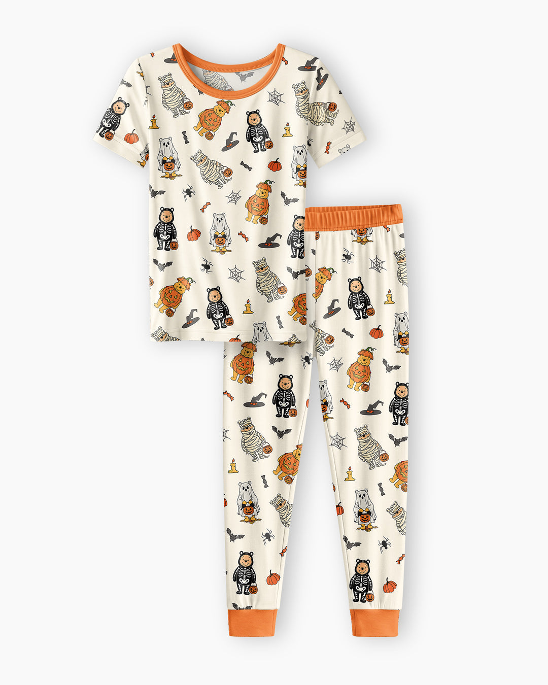 Retro Trick Or Treat Bamboo Two Piece Short Sleeve Pajama Set