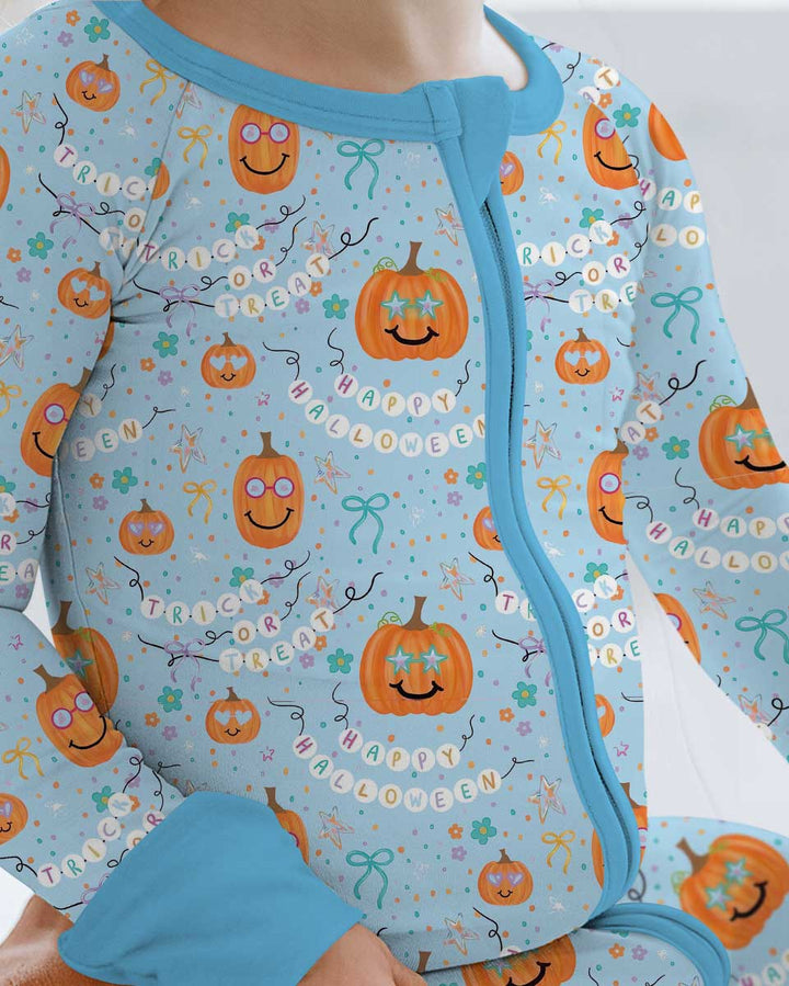 Groovy Trick or Treat Pumpkin Bamboo Convertible Zippy