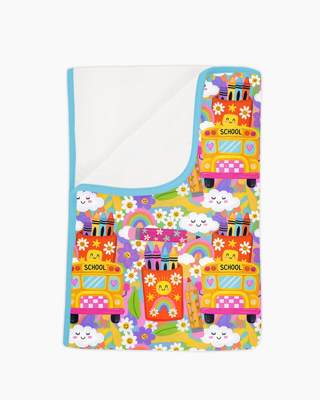 Retro Happy Classroom Bamboo Blanket