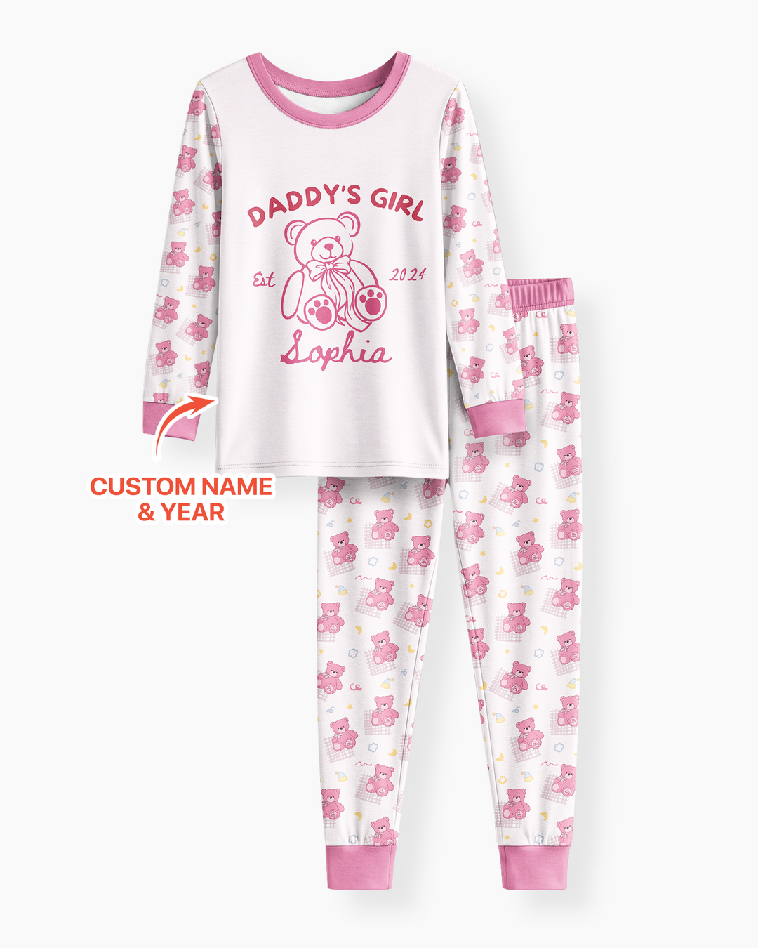 Daddy's Girl Club Bamboo Two Piece Long Sleeve Pajama Set
