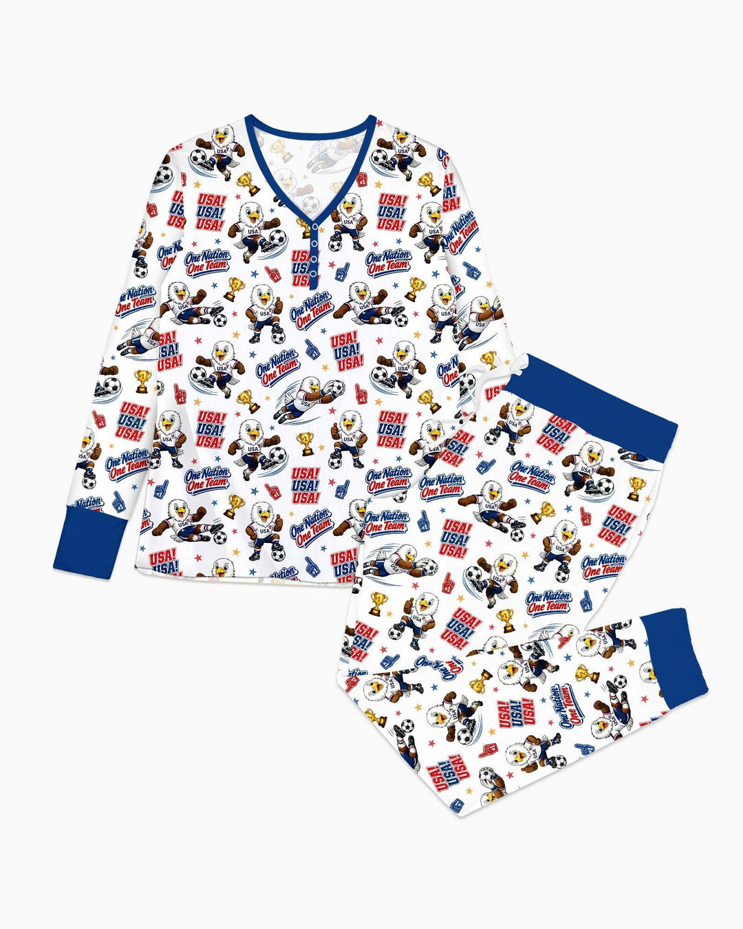 Soccer One Nation One Team Bamboo Women Pajama Set